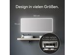 Specchio Da Bagno Con Illuminazione Talos Moon Led 160X70 Cm - Impermeabile Grazie Alla Cornice In Alluminio - Colore Chiaro Bianco Neutro