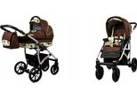 BabyLux® Largo | 2in1 Kinderwagen Set | Brown Owl | Kombikinderwagen | Kinderwagenset | Buggy +