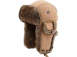 Cappello Da Aviatore Unisex In Pelle Scamosciata Antivento Per Trapper, Caldo Cappello Russo In Pelliccia Sintetica, Colore: Marrone Chiaro, Taglia: Xl