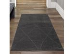 Tappeto Classic Recycel Rib - Morbido - Diamanti In Antracite Dimensioni - 80 X 150 Cm