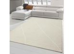 Tappeto Classico Con Coste - Riciclato - Morbido - Diamanti Crema Dimensioni - 120 X 170 Cm