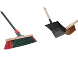 Novaliv Scopa Da Strada Con Manico Scopa Da Giardino Set Scopa Paletta Cocco (1, Scopa Da Giardino + Paletta Set Cocco)