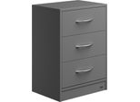 Casaria® Comodino 3 Cassetti Mobiletto Capiente 54X39X28 Cm Tavolino Camera Da Letto Portaoggetti
