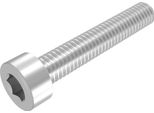 Vite A Testa Cilindrica Seccaro M2,5 X 18 Mm, Acciaio Inossidabile V2A Va A2, Din 912 / Iso 4762, Cava Esagonale, Filettatura Completa, 20 Pezzi
