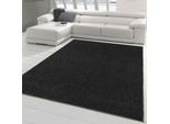 Tappeto Classico Da Salotto Con Design A Tinta Unita In Antracite Dimensioni - 200 X 290 Cm