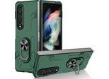 Custodia Galaxy Z Fold4, Pc Rigido Robusto, Custodia Antiurto Con Supporto Ad Anello E Supporto Per Samsung Galaxy Z Fold 4 5G Verde