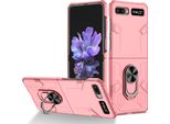 Custodia Galaxy Z Flip, Robusta Custodia Rigida In Pc, Antiurto Con Supporto Ad Anello E Supporto Per Samsung Galaxy Z Flip 5G Rosa