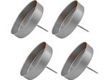 Set Di 4 Candele - Argento - Candela Per Composizioni D'avvento E Di Natale - Candela Per Candele A Sfera