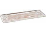 1.06 Vassoio In Legno Dal Design Shabby Chic - 50X17 Cm Circa