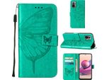Redmi Note 10S Case, Butterfly Relief Flip Custodia In Pelle Con Slot Per Schede E Supporto Per Xiaomi Redmi Note 10S / Note 10 4G Verde