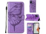 Custodia Oneplus Nord N100, Custodia In Pelle Flip A Farfalla Con Slot Per Schede E Supporto Per Oneplus Nord N100 Viola