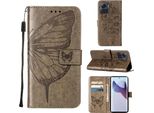 Moto X30 Pro Case, Butterfly Relief Flip Custodia In Pelle Con Slot Per Schede E Stand Per Motorola Moto X30 Pro 5G Grey