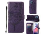 Moto S30 Pro Case, Butterfly Embossing Flip Leather Card Holder Custodia Protettiva In Pelle Con Supporto Per Motorola Moto S30 Pro 5G Purple