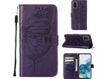 Galaxy S20+ Plus Case, Butterfly Relief Flip Custodia In Pelle Con Slot Per Schede E Supporto Per Samsung Galaxy S20 Plus 5G Viola