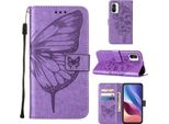 Xiaomi 11I Case, Butterfly Relief Flip Custodia In Pelle Con Tasche Per Schede E Stand Per Xiaomi 11I / Poco F3 / Redmi K40 / K40 Pro Viola