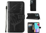 Galaxy A52 4G Case, Butterfly Relief Flip Custodia In Pelle Con Slot Per Schede E Supporto Per Samsung Galaxy A52 4G / 5G / A52S 5G Nero