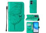 Tecno Camon 19 Neo Case, Butterfly Embossing Flip Leather Card Holder Custodia Protettiva In Pelle Con Supporto Per Tecno Camon 19 Neo Verde