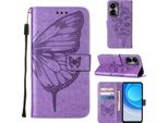 Tecno Camon 19 Case, Butterfly Relief Flip Custodia In Pelle Con Slot Per Schede E Supporto Per Tecno Camon 19 Viola