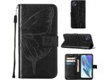 Moto G50 5G Case, Butterfly Relief Flip Custodia In Pelle Con Slot Per Schede E Supporto Per Motorola Moto G50 5G Nero
