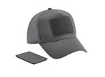 Beechfield - Cappello Da Baseball Con Patch Rimovibile Per Uomo/Donna Unisex BC5013 (Taglia Unica) (Grigio Grafite)