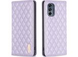 Moto G62 5G Case, Elegante Custodia In Pelle Con Slot Per Schede E Supporto Per Motorola Moto G62 5G Viola