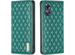 Custodia Oppo A17, Elegante Custodia In Pelle Con Tasca Per Carte E Supporto Per Oppo A17 Verde