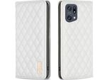 Oppo Find X5 Pro Case, Elegante Custodia In Pelle Flip Con Slot Per Schede E Stand Per Oppo Find X5 Pro Bianco