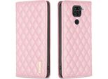 Custodia Redmi Note 9, Elegante Custodia In Pelle Flip Con Slot Per Schede E Supporto Per Xiaomi Redmi Note 9 Rosa