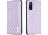 Custodia Per Vivo Y20, Elegante Custodia A Libro In Pelle Con Supporto Per Vivo Y20 Viola