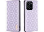Custodia Per Vivo Y35 4G Y22S, Elegante Custodia In Pelle Flip Portacarte Con Supporto Per Vivo Y35 4G Y22S Viola