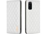 Custodia Galaxy S20, Elegante Custodia In Pelle Flip Con Slot Per Schede E Supporto Per Samsung Galaxy S20 Bianco