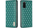 Custodia Galaxy S20, Elegante Custodia In Pelle Flip Con Slot Per Schede E Supporto Per Samsung Galaxy S20 Verde