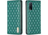 Custodia Per Vivo Y20, Elegante Custodia In Pelle Con Slot Per Carte E Supporto Per Vivo Y20 Verde
