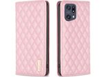 Oppo Find X5 Pro Case, Elegante Custodia In Pelle Flip Con Slot Per Schede E Stand Per Oppo Find X5 Pro Rosa