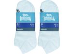 Lonsdale 6 Paia Di Calzini Da Ginnastica Altezza Caviglia In Cotone Bianco39-42