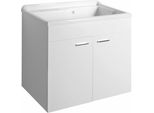 Base Con Lavello In Plastica 80X50 Cm, Incluso Sifone