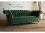 Jv Mobili Soggiorno Divano Chesterfield 3 Posti Verde Nuovo