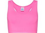 Just Cool JC017 | Top Da Donna Girlie Cool Sports Crop Top - Colore: Rosa Elettrico - Taglia: Xl