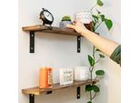 Skye Decor, Lam022, Scaffale Decorativo Da Parete In Legno, Noce, 100 % Legno Inossidabile, 60 X 14 X 16 Cm