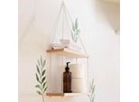 Skye Decor, Raf230, Mensola Da Parete, Noce, 100 % Legno Inossidabile, 40 X 2 X 14 Cm