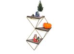 Skye Decor, Wr076, Mensola Decorativa Da Parete In Legno, Noce, 100 % Legno Massiccio, 34 X 13 X 45 Cm