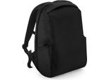 Quadra QD924 | Project Recycled Security Backpack Lite- Zaino - 30X45X17 - Colore: Nero - Dimensioni: 30 X 45 X 17 Cm