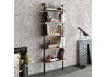 Skye Decor, Piante - Noce, Nero, Libreria, Noce, 100 % Pannelli Rivestiti In Melamina, 60 X 22 X 174 Cm