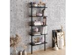 Skye Decor, Piante - Black, Libreria, Nero, 100 % Melamin Coated Slipboard, 60 X 22 X 174 Cm