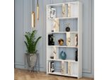Skye Decor, Lima - White Marble, Libreria, Bianco, 100 % Melamine Coated Slipboard, 90 X 20 X 180 Cm