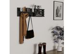 Skye Decor, Huso - Antracite, Portaoggetti, Antracite, 100 % Legno Massiccio, 80 X 11 X 20 Cm