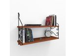 Skye Decor, Seramoni 2'Li - Walnut, Mensola Da Parete, Noce, 100 % Pannelli Rivestiti In Melamina, 72 X 20 X 51 Cm