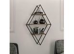 Skye Decor, Prizma, Scaffale Da Parete, Nero, 100 % Pannello Di Legno Rivestito Di Melamina, 60 X 21 X 100 Cm