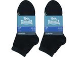 Lonsdale 6 Paia Di Calzini A Quarti In Cotone Altezza Caviglia Nero39-42