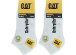 Caterpillar 10 Paia Di Calzini Da Uomo Altezza Caviglia In Cotone Bianco47-50
